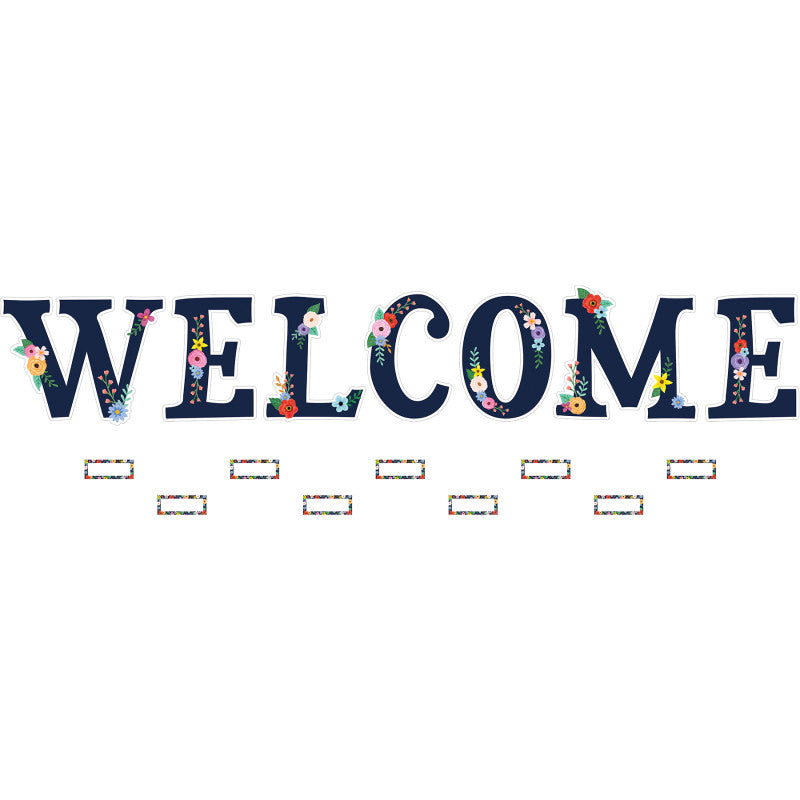 Wildflowers Welcome Bulletin Board Set, 55 Pieces