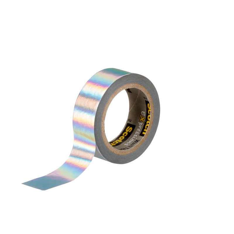 Expressions Washi Tape, .59" x 275", Iridescent White