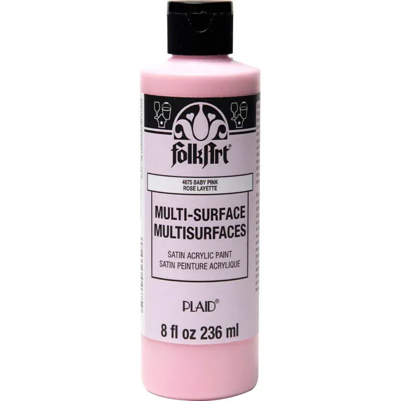 Acrylic Paint Multi-Surface Satin, 8oz., Baby Pink
