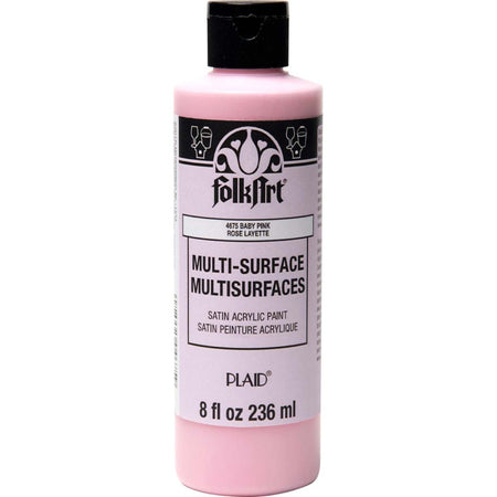 Acrylic Paint Multi-Surface Satin, 8oz., Baby Pink