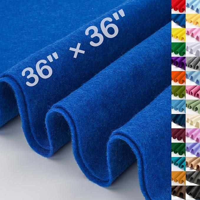 Royal Blue Felt by the Yard - 36" x 36"