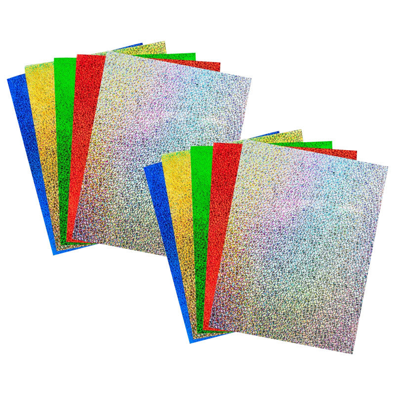 Self Adhesive Holographic Paper, 8.5" x 11", 5 Sheets, Pack of 2