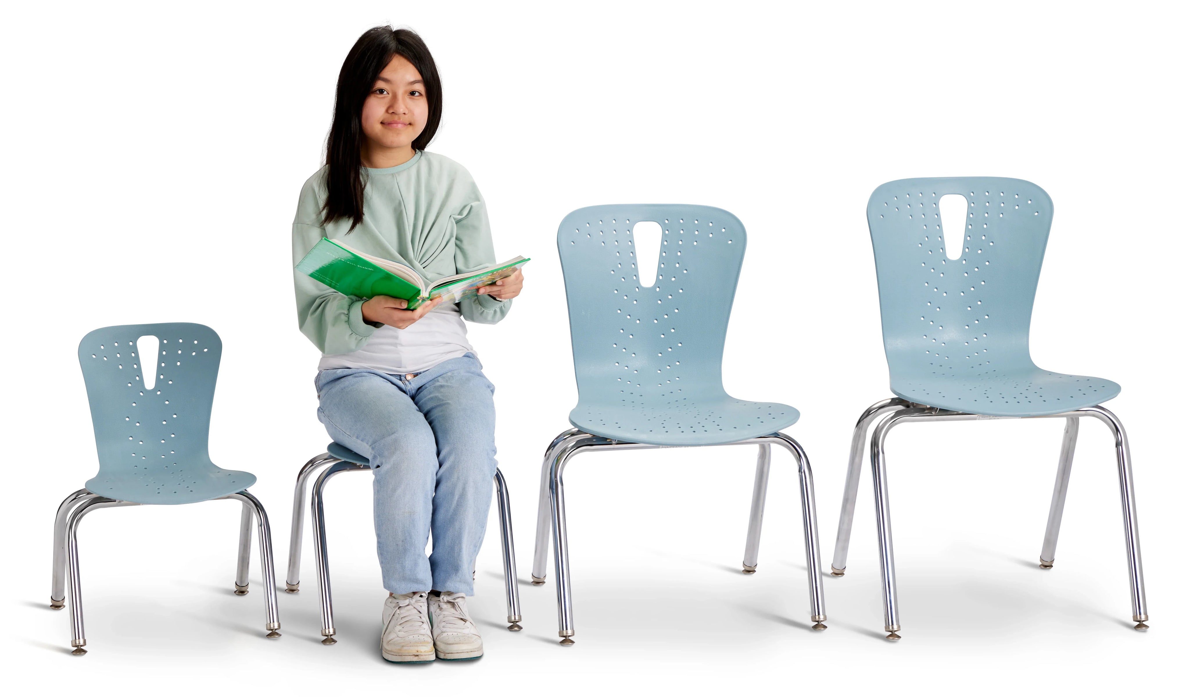 Berries® Flow Chair - 16" Seat Height - Coastal Blue