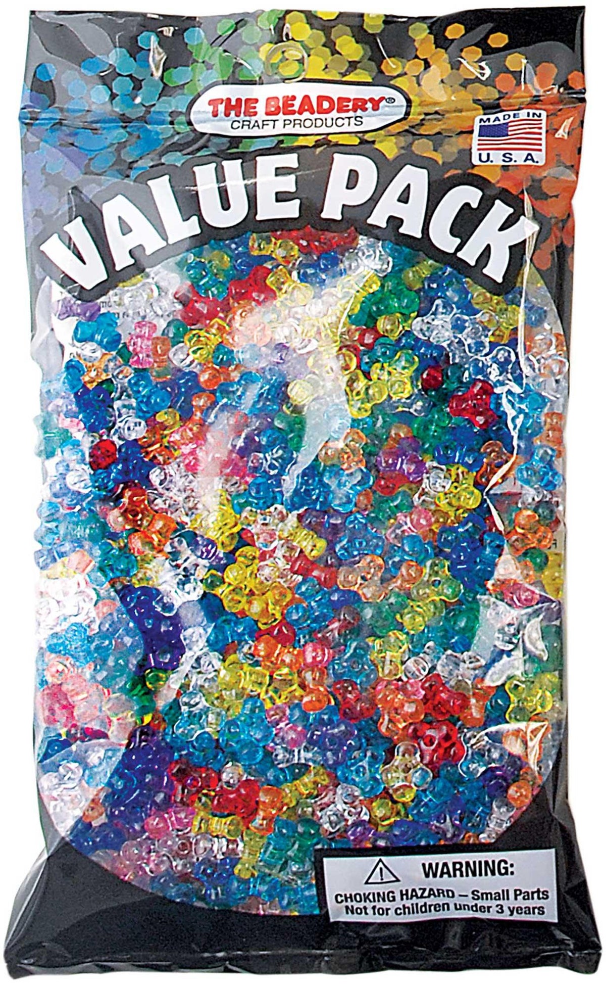 11mm Tri-Bead – Transparent Multi – 900 Piece Value Pack (21618)