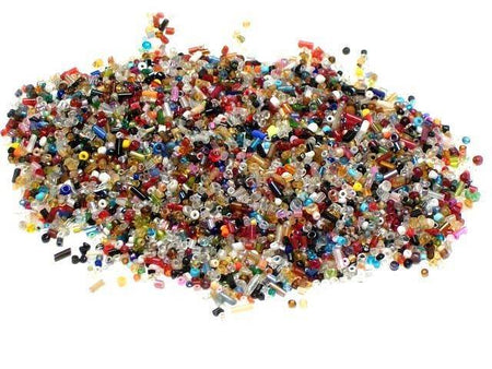Glass Seed Beads Assorted Mix Sold by Pound. Appx 48,000 Beads