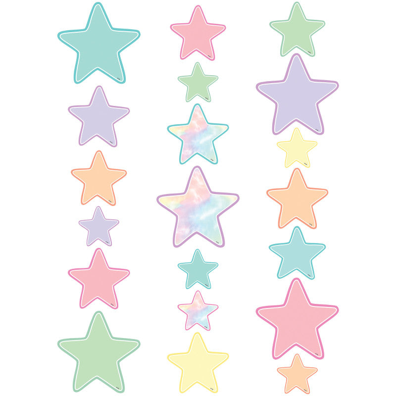 Pastel Pop Star Accents - Assorted Sizes, Pack of 60