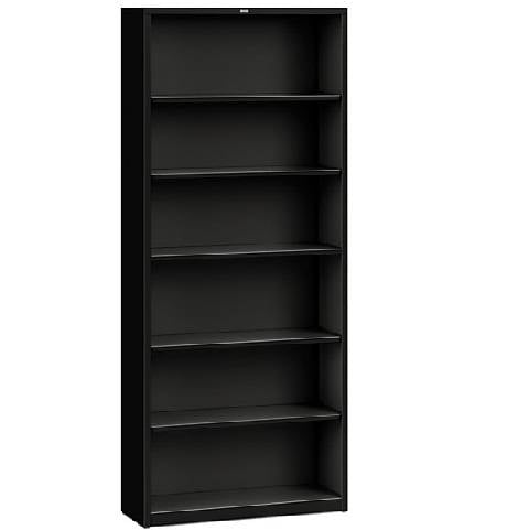 Hon, Brigade 6-Shelf Bookcase 12.63"D x 34.5"W x 81.13"H, Black, HONS82ABC