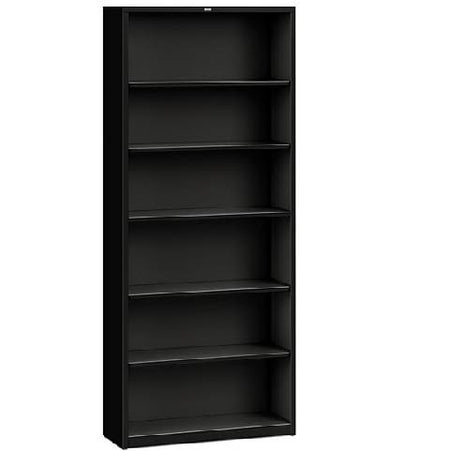 Hon, Brigade 6-Shelf Bookcase 12.63"D x 34.5"W x 81.13"H, Black, HONS82ABC