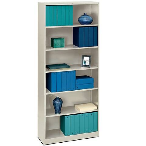 Hon, Brigade 6-Shelf Bookcase 12.63"D x 34.5"W x 81.13"H, Light Gray, HONS82ABC