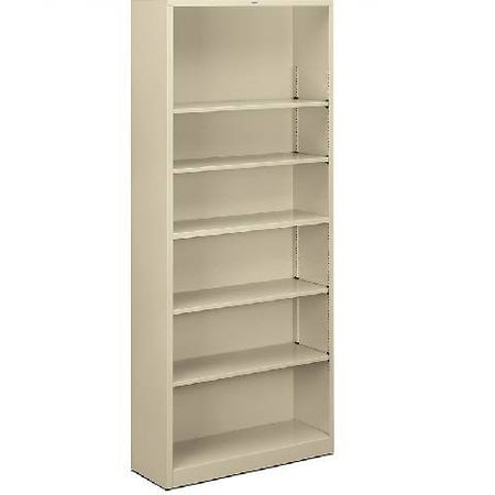 Hon, Brigade 6-Shelf Bookcase 12.63"D x 34.5"W x 81.13"H, Putty, HON82ABCL