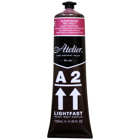 A2 Heavy Body Lightfast Artist Acrylic, 4 oz., Quinacridone Red Violet Hue