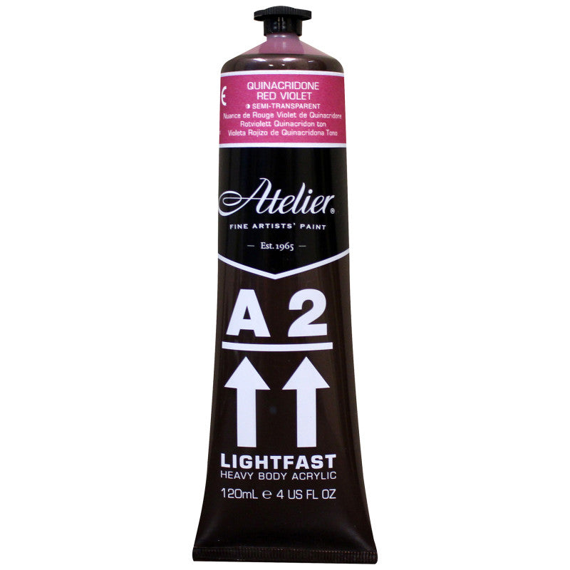 A2 Heavy Body Lightfast Artist Acrylic, 4 oz., Quinacridone Red Violet Hue