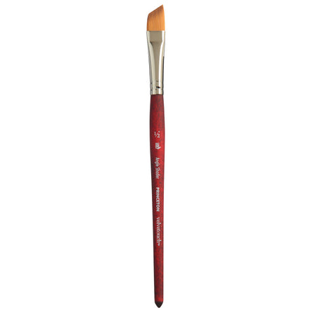 Velvetouch Angle Shader Brush, Synthetic Bristles, Short Handle Mixed Media Paintbrush, Scarlet, Size 1/2 inch, 1 Count
