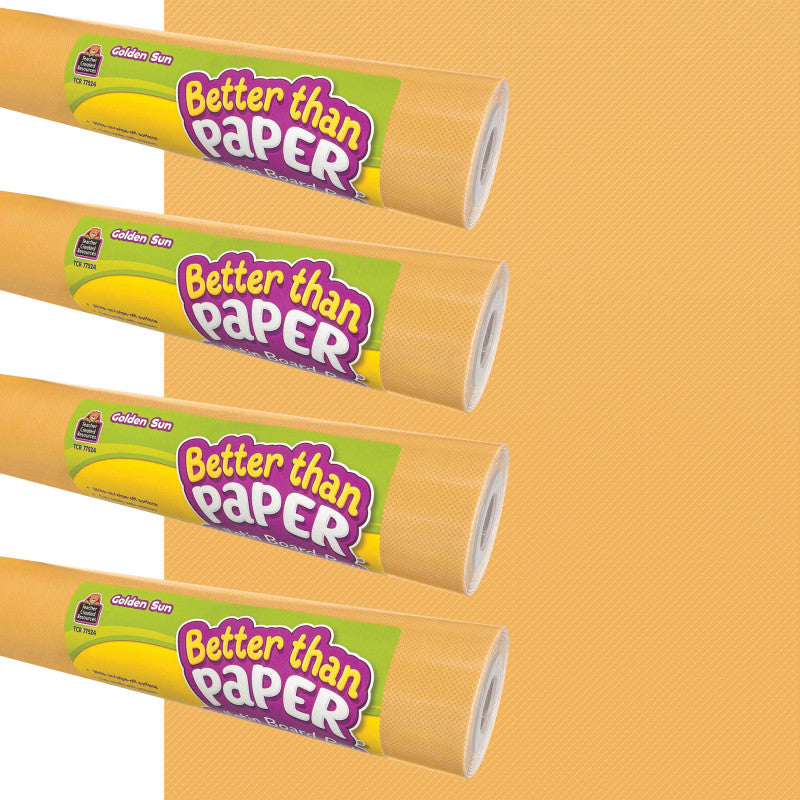 Better Than Paper&reg; Bulletin Board Roll, 4' x 12', Golden Sun, 4-Pack