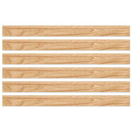 Grow Together Light Wood Grain Straight Borders, 36 Feet Per Pack, 6 Packs
