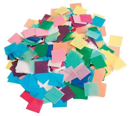 Hygloss Tissue Squares - 1 inch Squares - Pack of 2,500 Pieces - Assorted Colors