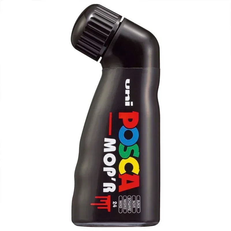 uni® POSCA MOP'R PCM-22 Water-Based Paint Markers, Round Tip (3.0-19.0mm), Black