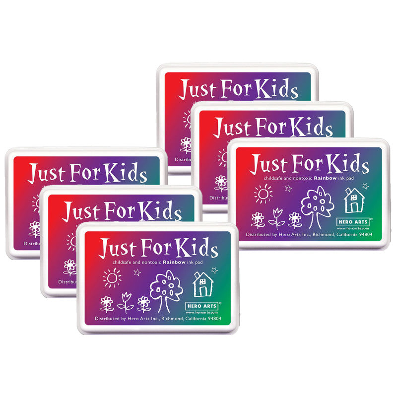 Just for Kids&reg; 3-Color Rainbow Ink Pad, Pack of 6