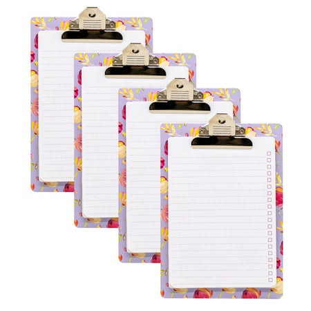 Blossom Clipboard with Pad - Pack 4