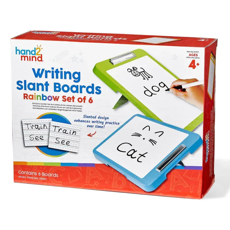 Writing Slant Boards, Rainbow, Set of 6