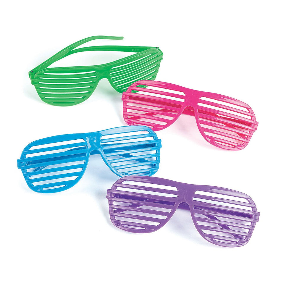 Plastic Shutter Shading Glasses - 12/Pkg.