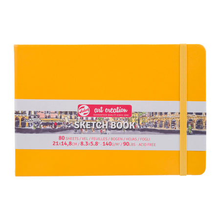 Sketchbook, 80 Sheets, 90lbs, Golden Yellow Cover, 8.3" x 5.8" (A5) 83caa5e2ff178678babaa5ffbea76b2e551da58c