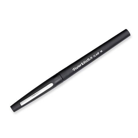 Paper Mate Flair Felt Tip Pens, Medium Point, Black