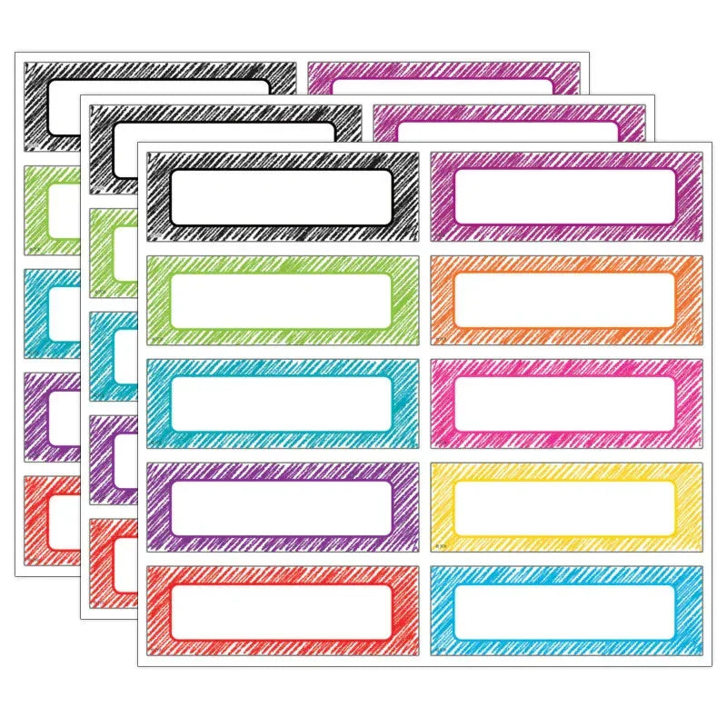 Scribble Labels Magnetic Accents, 20 Per Pack, 3 Packs
