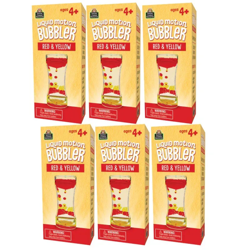 Liquid Motion Bubbler, Red & Yellow, Pack of 6