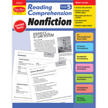Reading Comprehension: Nonfiction, Grade 5