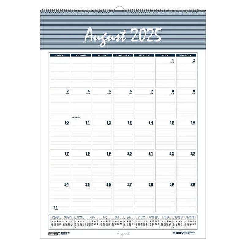 Bar Harbor Academic Wall Calendar, 12" x 17"