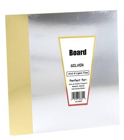 Hygloss 10 Metallic Foil Board, 10" x 13", 5 Gold/ 5 Silver