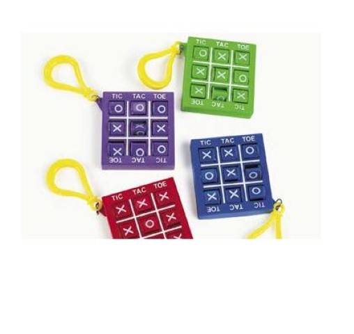 Plastic Tic Tac Toe Games With Clip , 12 Per Pack (85225)