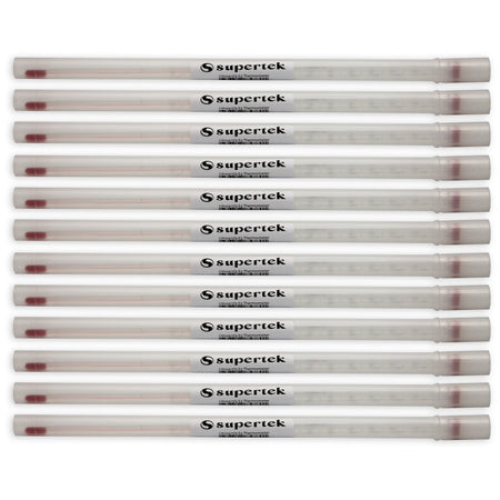 Lab Thermometer, Red Liquid, -20-110C/0-230F, Partial, Pack of 12