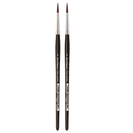 TOP-ACRYL Red-Brown Brush, Synthetic, Acrylic & Oil, Round, Series 7785K, Size 4, Pack of 2
