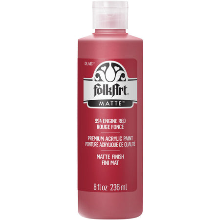 Acrylic Paint Matte, 8oz., Engine Red