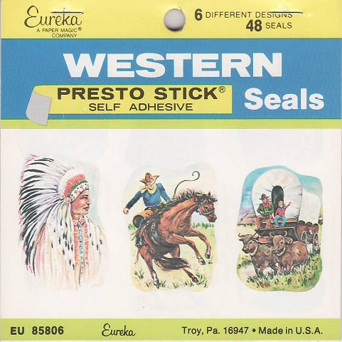 Eureka Western Presto Stick Self Adhesive Seals Stickers