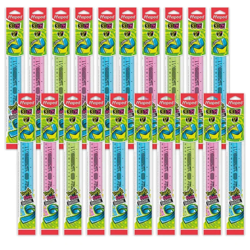 Twist'n Flex Ruler, 12" / 30cm, Pack of 20