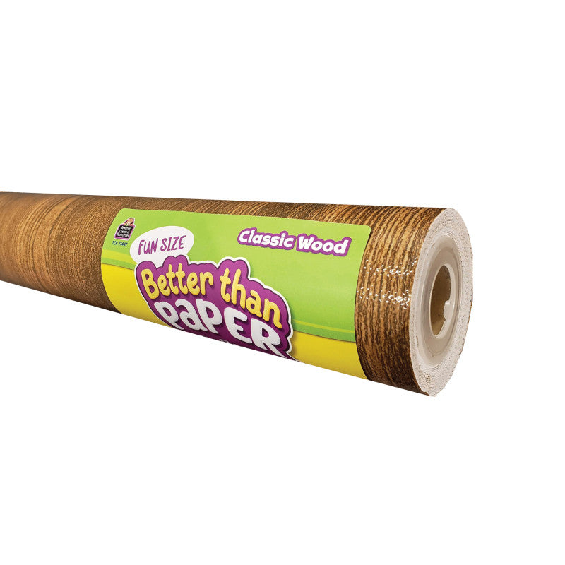 Fun Size Better Than Paper&reg; Bulletin Board Roll, 18" x 12', Classic Wood