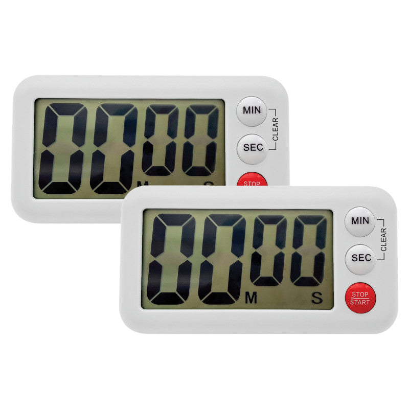 Magnetic Digital Classroom Timer, White, Pack of 2