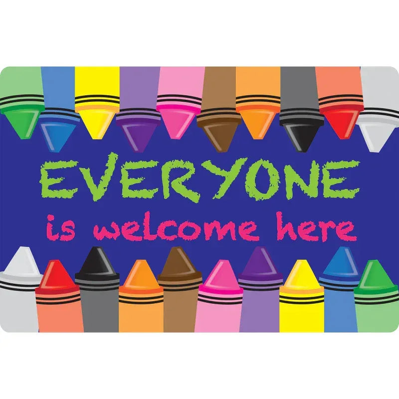 Computer Mouse Pad, 8" x 10", Everyone is Welcome Here, Crayons