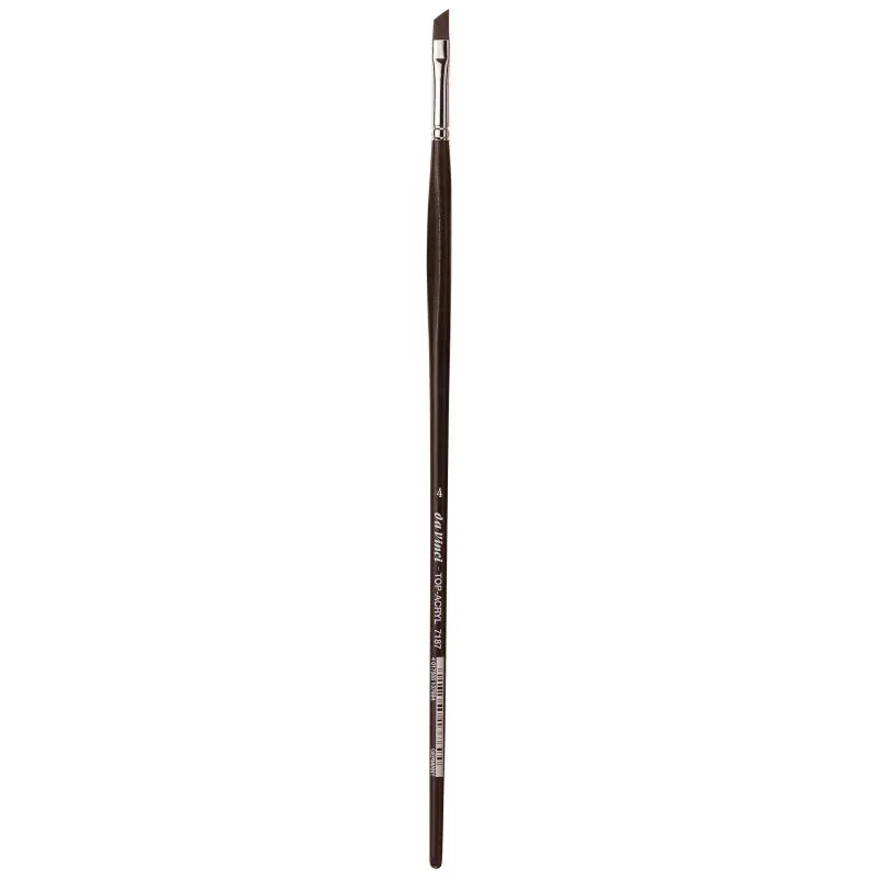 TOP-ACRYL Red-Brown Brush, Synthetic, Acrylic & Oil, Slant, Series 7187, Size 4
