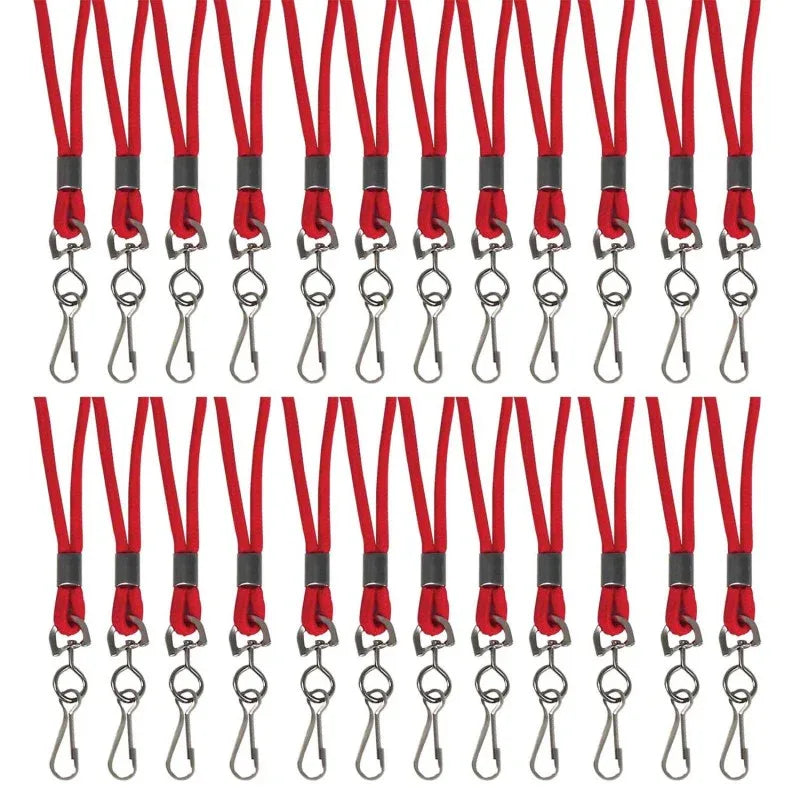 Standard Lanyard, Red, Swivel Hook, Pack of 24