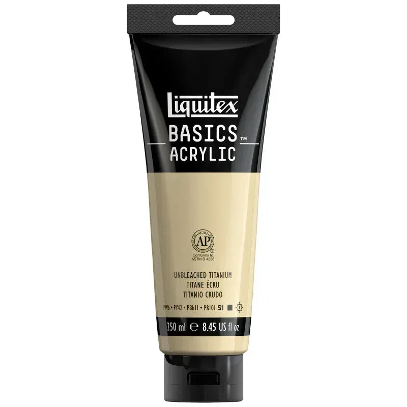 BASICS Acrylic Paint, 250 mL, Tube, Unbleached Titanium