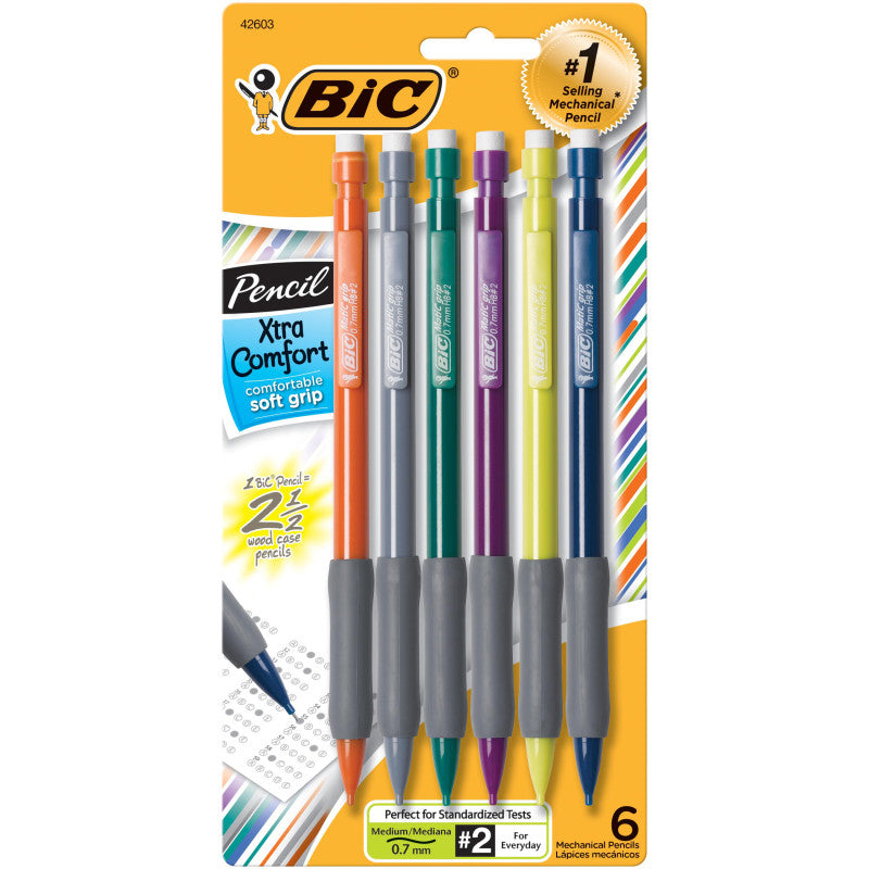 Matic Grip&reg; Mechanical Pencils, 0.7mm, Pack of 6