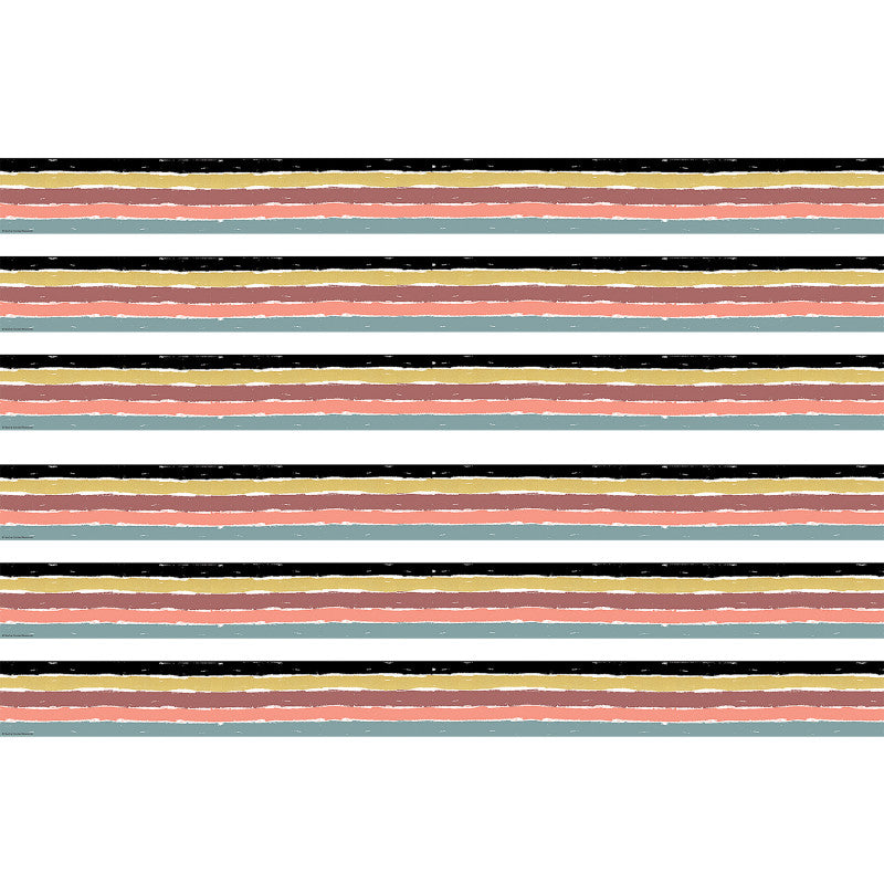 Wonderfully Wild Stripes Straight Border Trim, 35 Feet Per Pack, 6 Packs