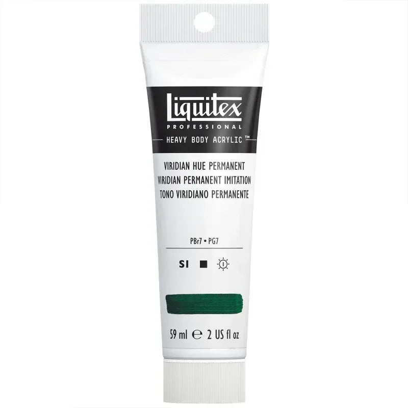 Professional Heavy Body Acrylic Paint, 59 mL Tube, Viridian Hue Permanent