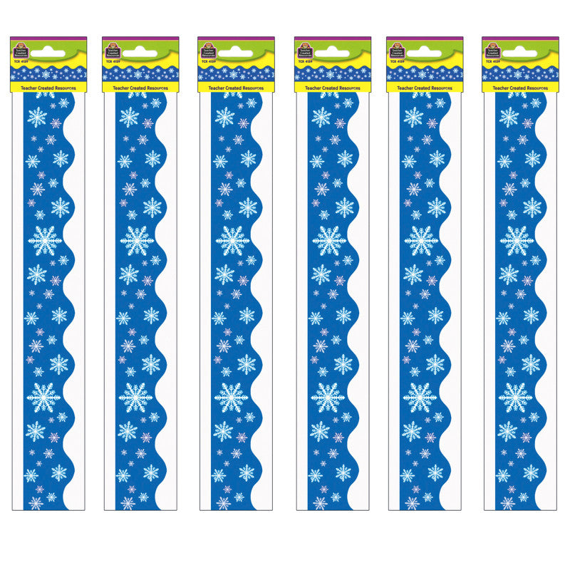 Snowflakes Border Trim, 35 Feet Per Pack, 6 Packs