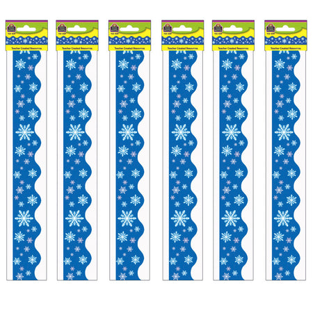 Snowflakes Border Trim, 35 Feet Per Pack, 6 Packs
