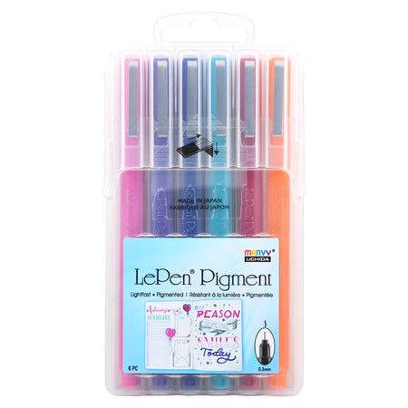 LePen&reg; Pigment Pens, Jewel Colors, Pack of 6